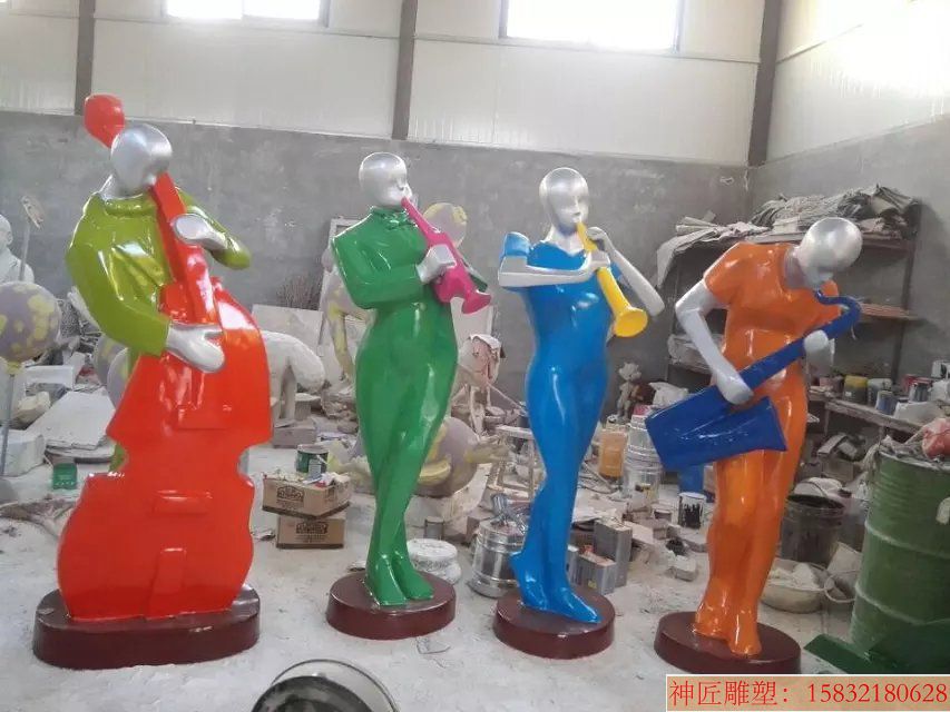 玻璃钢人物雕塑 城市景观雕塑 广场人物雕塑 吹拉弹唱雕塑制作(2) 玻璃钢人物雕塑 城市景观雕塑 广场人物雕塑 吹拉弹唱雕塑制作(2)