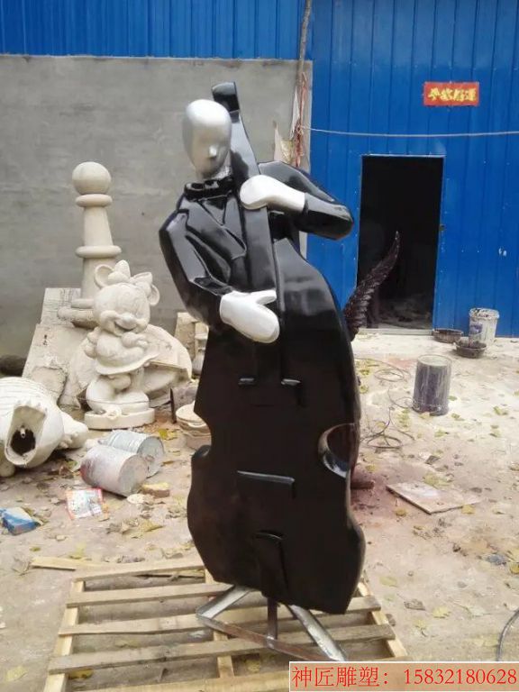 吹拉弹唱景观雕塑 人物抽象雕塑 玻璃钢景观雕塑(3) 吹拉弹唱景观雕塑 人物抽象雕塑 玻璃钢景观雕塑(3)