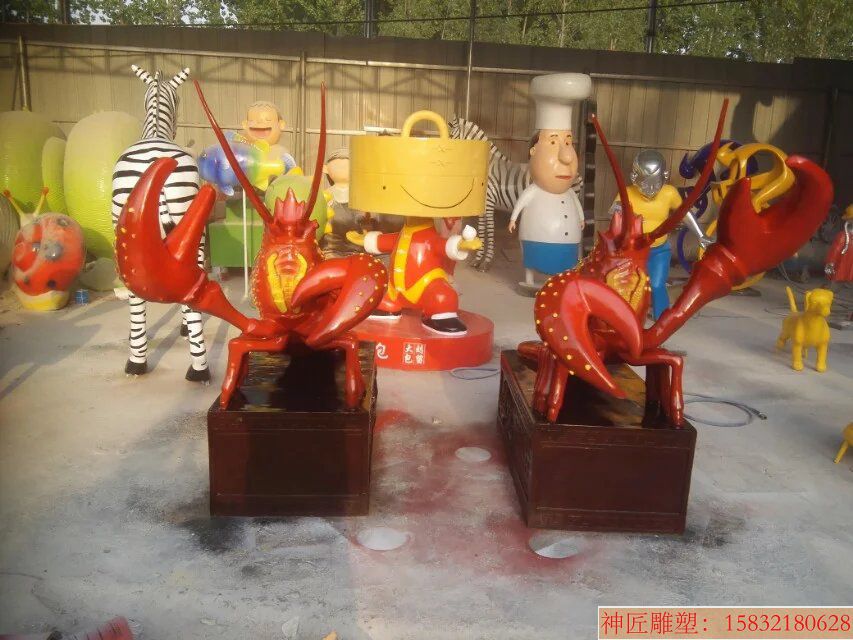 龙虾雕塑 动物雕塑 海域城市卡通雕塑 游乐园卡通雕塑（1）