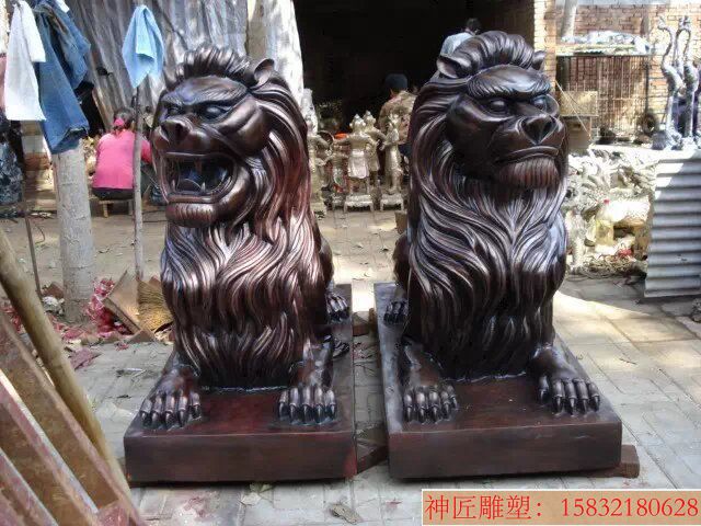 铜狮子 蹲狮制作 铜狮子 蹲狮制作